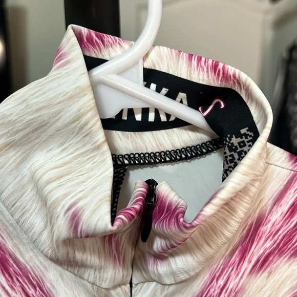 Badinka Pink Zebra Animal Skin Jumpsuit Catsuit Skinsuit Bodysuit Rave - Picture 3 of 3